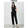 VIMAGE纬漫纪夏季假两件拼接宽松连体裤连衣裤休闲裤女裤V1507109 商品缩略图0
