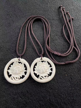 猛犸牡丹花吊坠