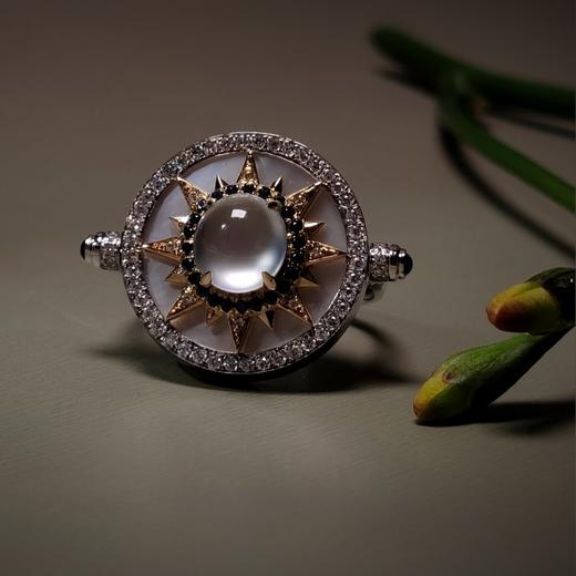 【幸运星】翡翠戒指、项坠两用款 商品图0