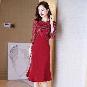 LC-2170高贵婚宴礼服连衣裙日常可穿喜婆婆时尚连衣裙
