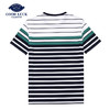 GOOD LUCK/德鲨弹力轻薄干爽舒适条纹圆领短袖T恤LY13526 商品缩略图3