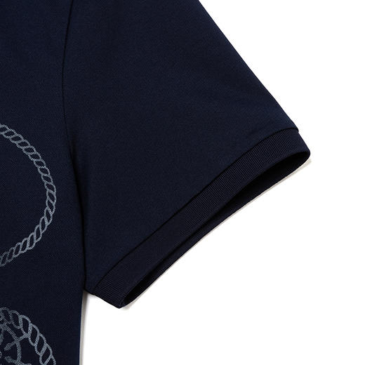 GOOD LUCK/德鲨弹力棉质混纺海洋风图案烫钻印花休闲短袖POLO衫LY13171-830 商品图2