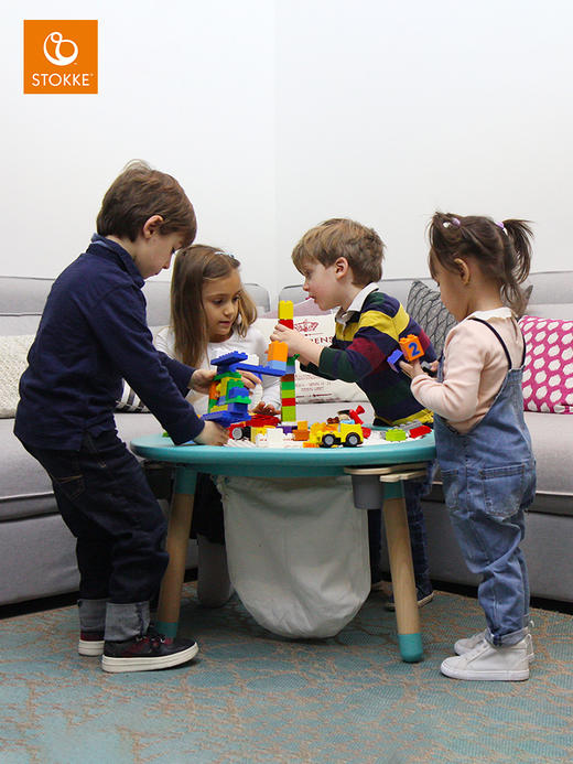 【STOKKE】MuTable 游戏桌+小靠背椅可升降可调节学习桌玩具桌 商品图2