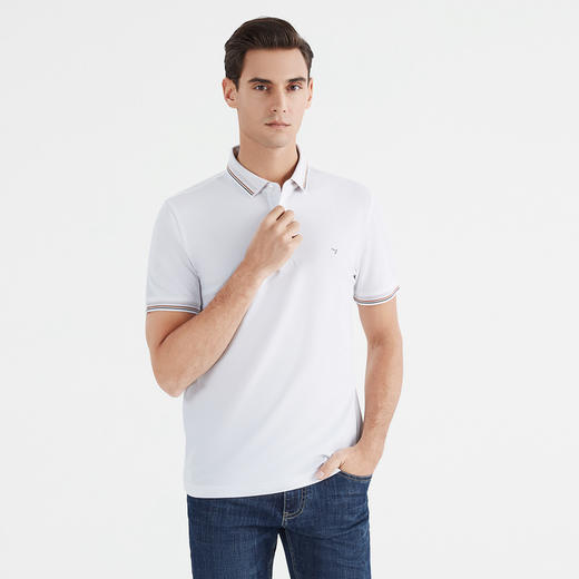 【特价新疆生态棉】柒牌短袖POLO衫商务休闲翻领透气T恤衫122T70050	122T70050 商品图2