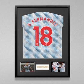 B费亲签曼联21-22赛季客场球衣签名球衣含证书A11277