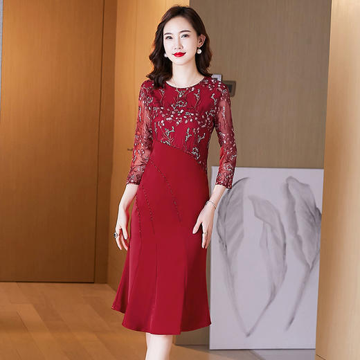 LC-2170高贵婚宴礼服连衣裙日常可穿喜婆婆时尚连衣裙 商品图4