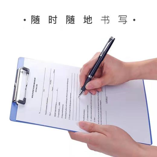 富强写字板抄写板A4A5A6板夹带刻度蓝色平板夹塑料写字板可挂式车间开单垫板 商品图2