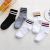 【5双/10双】袜子春季新款运动中筒袜二条杠原宿学院风情侣潮袜 商品缩略图0
