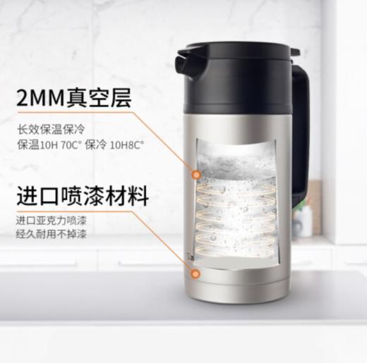 象印(ZOJIRUSHI)保温壶不锈钢真空热水瓶家用大容量长效保温进口SH-JAE15 TM灰色1.5L 商品图2