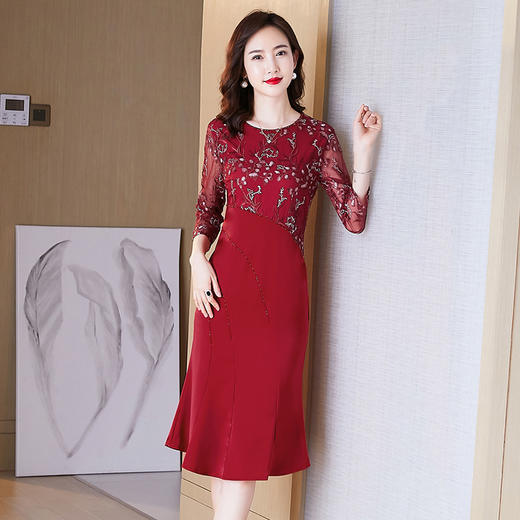 LC-2170高贵婚宴礼服连衣裙日常可穿喜婆婆时尚连衣裙 商品图2