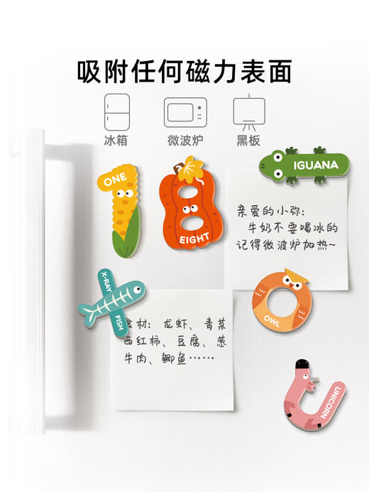 mideer弥鹿26个英文英语字母动物冰箱贴磁力贴儿童英语早教宝宝玩具 商品图4