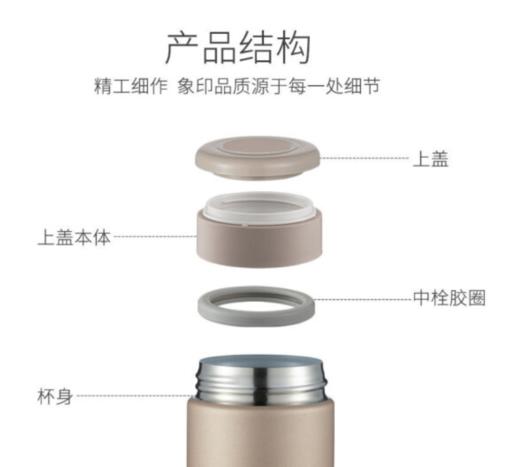 象印（ZO JIRUSHI）真空不锈钢进口保温杯 男女士便携办公茶杯 SM-AZE35-RC 360ml 商品图3