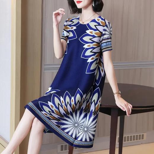 【XSL】洋气减龄妈妈装连衣裙女夏季2022年新款复古印花气质大码女装裙子 商品图1