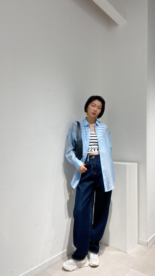 S6M4【积分兑换】臣禾条纹控针织背心K222052102【66.5%粘纤33.5%锦纶】 商品图4