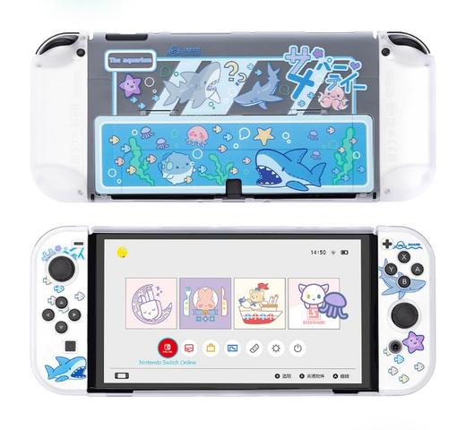 ★ Switch配件 极想 OLED主机 宇宙星人/电器回路/鲨鲨/欢迎登机 分体式保护壳 硬壳 商品图2