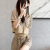 黛唯梵2022年夏季新款韩版名媛高端轻奢小香风套装女显瘦短袖短裤两件套国庆清明出游 商品缩略图2