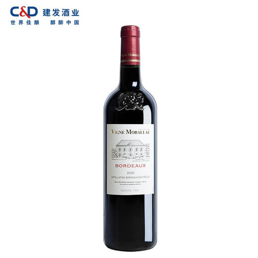 建发酒业 法国原瓶进口红酒 莫堡波尔多AOC 13.5度干红葡萄酒750ml 750ml单瓶装 商品图0
