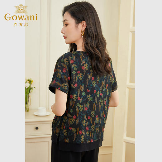 【绿叶如茵】【香云纱】乔万尼上衣高端真丝新款EF2C355 商品图4