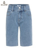 ELAND衣恋2022年春季新款宽松休闲时尚两粒扣复古时髦牛仔短裤女EETJC24H3B 商品缩略图4