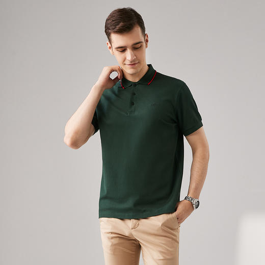 GOOD LUCK/德鲨百分百纯棉亲肤柔软三色可选短袖POLO衫LY23102 商品图2