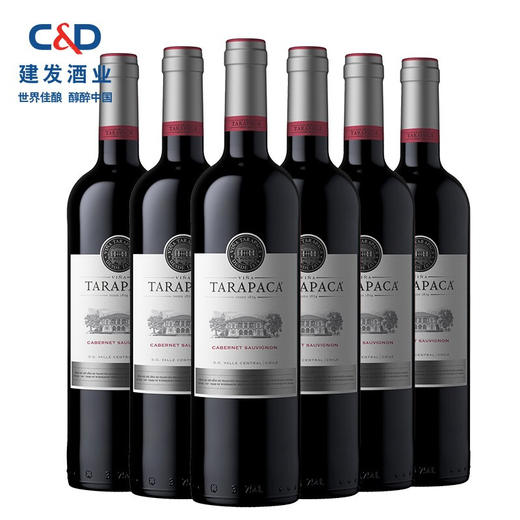 建发酒业 智利原瓶进口红酒 红蔓庄园赤霞珠红葡萄酒 750ml干红裸瓶 六支 商品图0