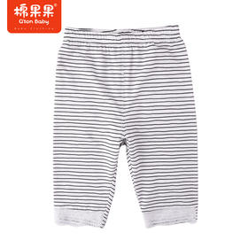 棉果果夏季女童纯棉条纹七分打底裤M222206222267