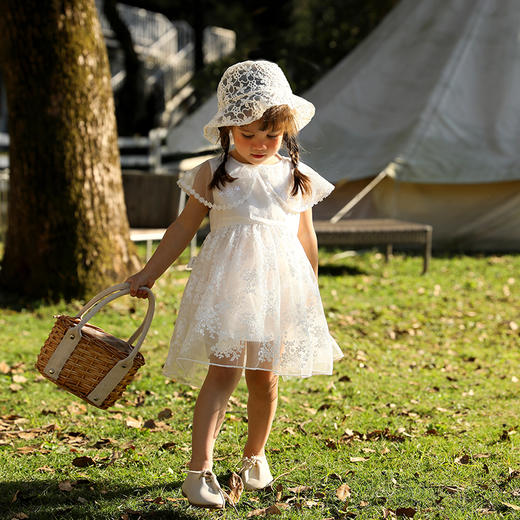 棉果果夏季女童披肩绣花网纱连衣裙（没有皇冠小发饰哦~）M222701422303 商品图1