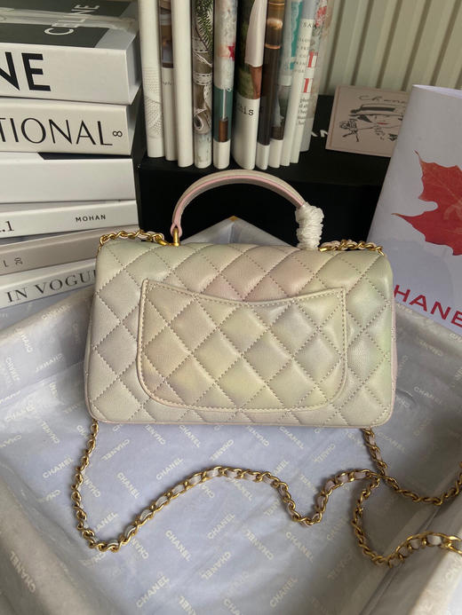 夏季特惠💰1150 原单香奈儿 Chane🎶 Mini CfHandle珠光色AS2431 商品图1