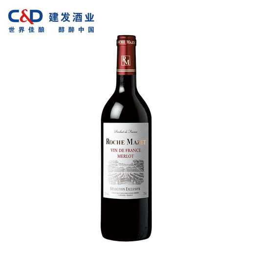 建发酒业 12.5度法国进口红酒 卡思黛乐castel玛茜精典红葡萄酒（美露）礼盒 750ml 单支 商品图1