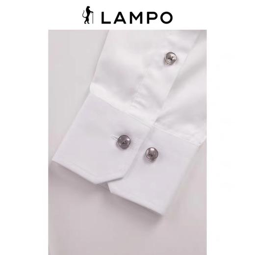 【4F】蓝豹男士长袖衬衫长绒棉白色自然弹商务衬衣 商品图3