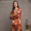 Solo seta丝绸印花中国风睡衣套装女家居服桑蚕丝睡衣秋冬真丝 商品缩略图4