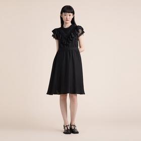 谜底高端质感收腰连衣裙2022夏新款铜氨丝裙子小众设计222GL0600