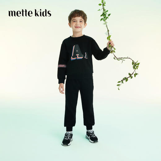 mettekids儿童套装男童外套裤子2022春季新款潮时尚洋气运动童装 商品图0