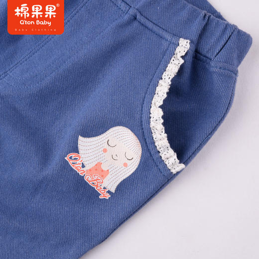 棉果果夏季女童纯棉针织七分裤M222201222312 商品图2
