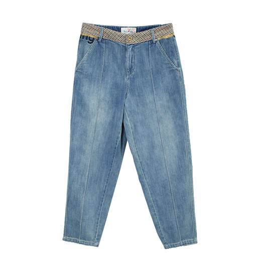 MIIDII/谜底21秋新复古年轻纯棉老爹牛仔裤225MK6001 商品图4