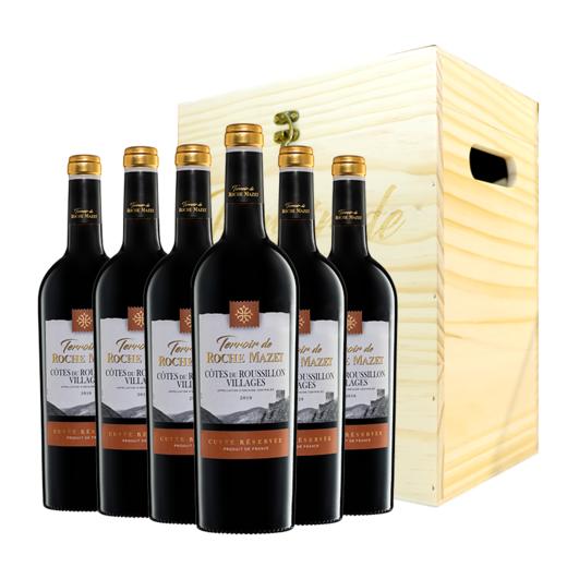 建发酒业 法国原瓶进口红酒 卡思黛乐castel玛茜风土宝藏红葡萄酒 13.5度干红750ml 红酒 六支木盒装 商品图0