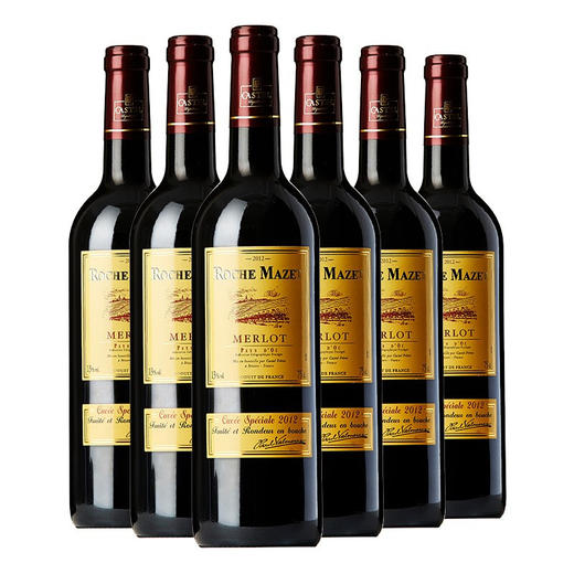 建发酒业 法国原瓶进口红酒 卡思黛乐castel玛茜美露红葡萄酒 礼盒 13度干红750ml 红酒 六支 商品图0