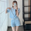 黛唯梵御姐夏装套装女2022年新款名媛风减龄上衣高腰显瘦短裤时尚两件套国庆清明出游 商品缩略图4