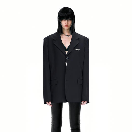   NUTH灰色OVERSIZE宽松百搭西服小众设计师品牌西装 商品图2