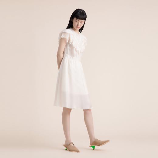 谜底高端质感收腰连衣裙2022夏新款铜氨丝裙子小众设计222GL0600 商品图1