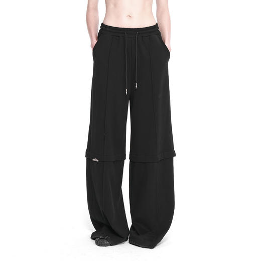   NUTH百搭阔腿裤拖地黑色长裤休闲卫裤运动长裤 Casual Pants 商品图2