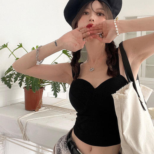 INS超火 甜酷夏日辣妹吊带+复古蕾丝清纯吊带美背2件组合装国庆出游七夕情人节 商品图2