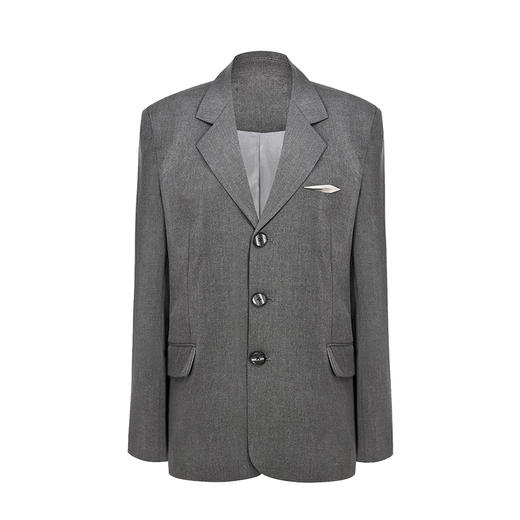   NUTH灰色OVERSIZE宽松百搭西服小众设计师品牌西装 商品图4