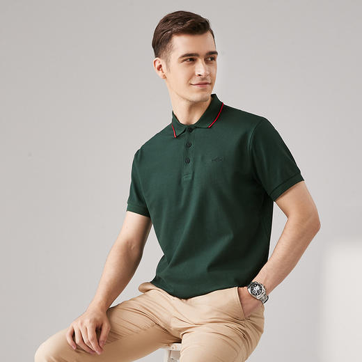 GOOD LUCK/德鲨百分百纯棉亲肤柔软三色可选短袖POLO衫LY23102 商品图1