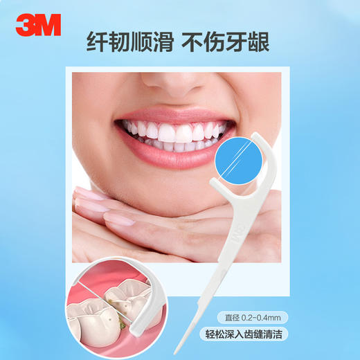 【36+4支装】3M细滑牙线棒 超细牙线棒 剔牙线清洁牙齿缝 商品图3