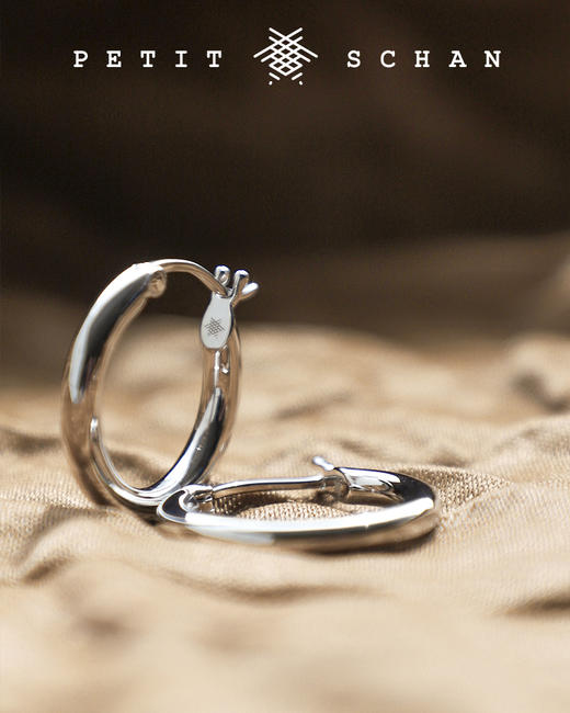 【经典款】PETIT SCHAN小闪 JEW#003 Circle Schan 闪圈圈 925纯银镀18K金 素圈耳环 商品图8