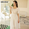 oldcolour2022春夏新款休闲圆领连衣裙BO21101012 商品缩略图0