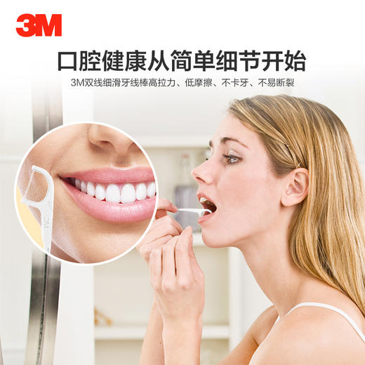 【36+4支装】3M细滑牙线棒 超细牙线棒 剔牙线清洁牙齿缝 商品图4