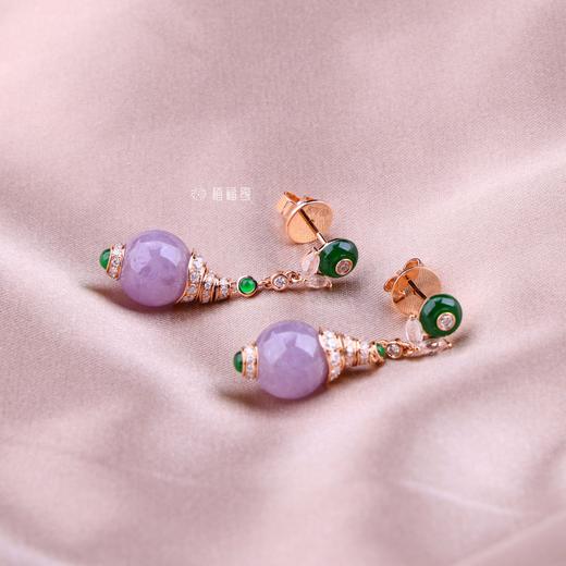 【财源滚滚】紫珠绿翠耳钉-EZ12201013 商品图1