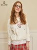 ELAND衣恋2022年春季新款宽松休闲抽绳连帽时尚印花减龄卫衣女EEMTC23H1M 商品缩略图0